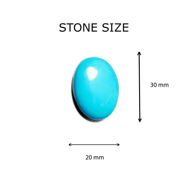 Turquoise Oval Shaped Stone - Image 4