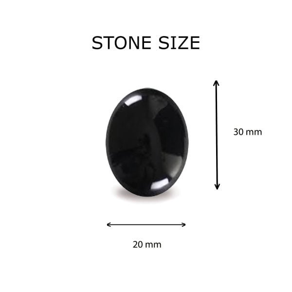 Premium Black Onyx Oval Shaped Stone - Image 4